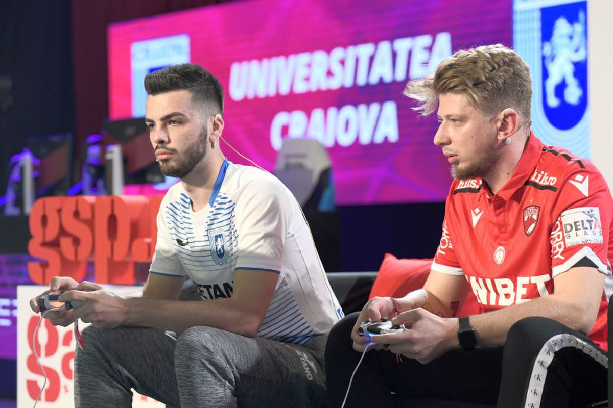 Bucharest Gaming Week // VIDEO + FOTO / Dinamo, umilită de Craiova și la FIFA 20! Meciul a fost transmis și comentat în direct la GSP Live