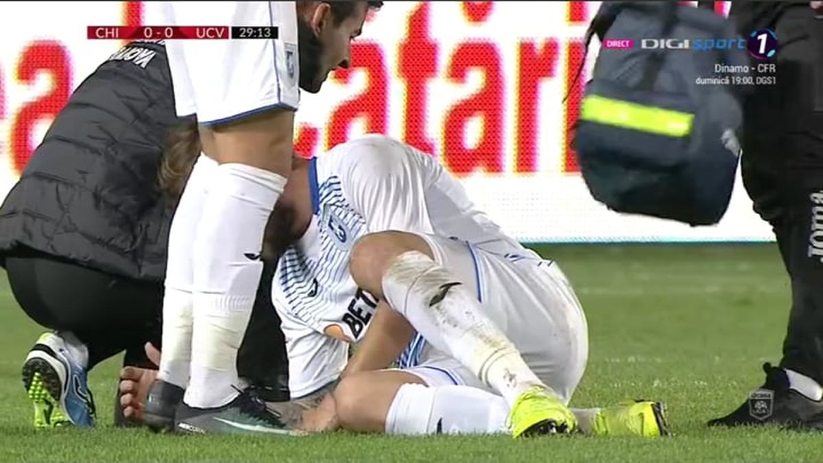 CHINDIA - CRAIOVA 1-1 // GALERIE FOTO Josip Ivancic l-a umplut de sânge pe Mihai Bălașa! Fotbalistul Chindiei văzut direct „ROȘU”