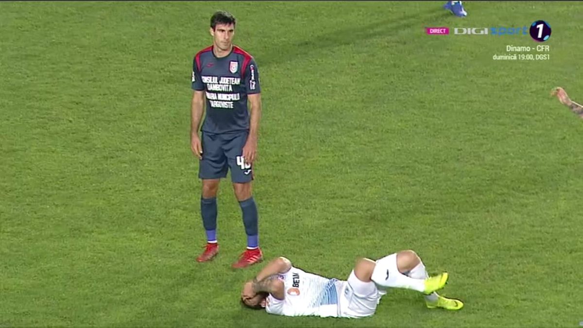 CHINDIA - CRAIOVA 1-1 // GALERIE FOTO Josip Ivancic l-a umplut de sânge pe Mihai Bălașa! Fotbalistul Chindiei văzut direct „ROȘU”