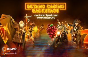 Betano te invită în Casino Backstage,  unde poți câștiga zilnic 100 Rotiri Gratuite