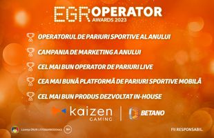 Kaizen Gaming, premii la cinci categorii în cadrul EGR Awards 2023