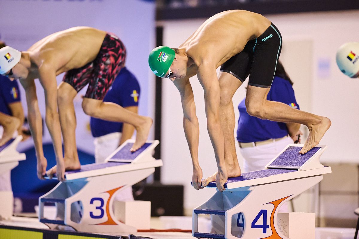 FOTO David Popovici, primul loc în finala de la 100m liber la Campionatele Naționale în bazin scurt