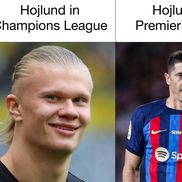 Hojlund, comparat cu Lewandowski în meciurile de Premier League. Polonezul nu a mai marcat de 6 meciuri