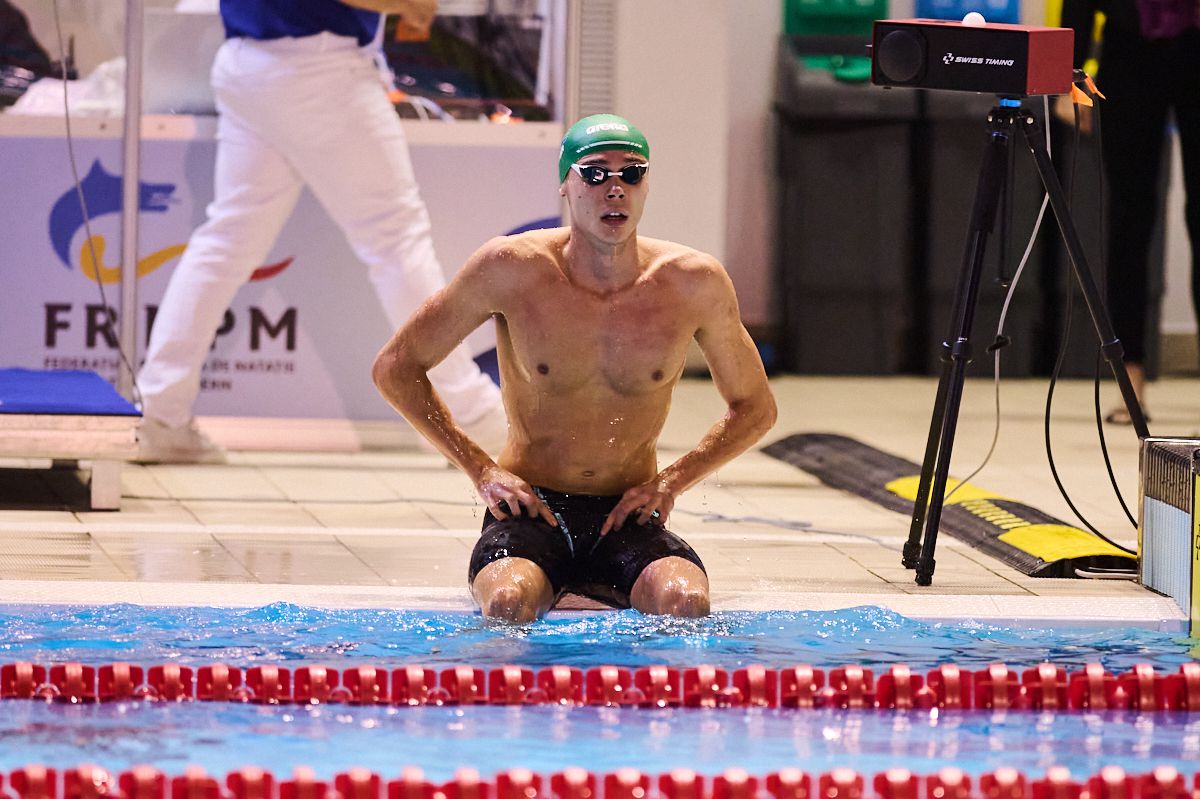 FOTO David Popovici, primul loc în finala de la 100m liber la Campionatele Naționale în bazin scurt