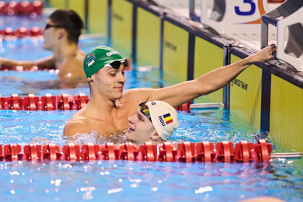 FOTO David Popovici, primul loc în finala de la 100m liber la Campionatele Naționale în bazin scurt