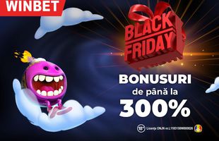 Petrece Black Friday alături de Winbet. Cum poți obține bonusuri de până la 300%