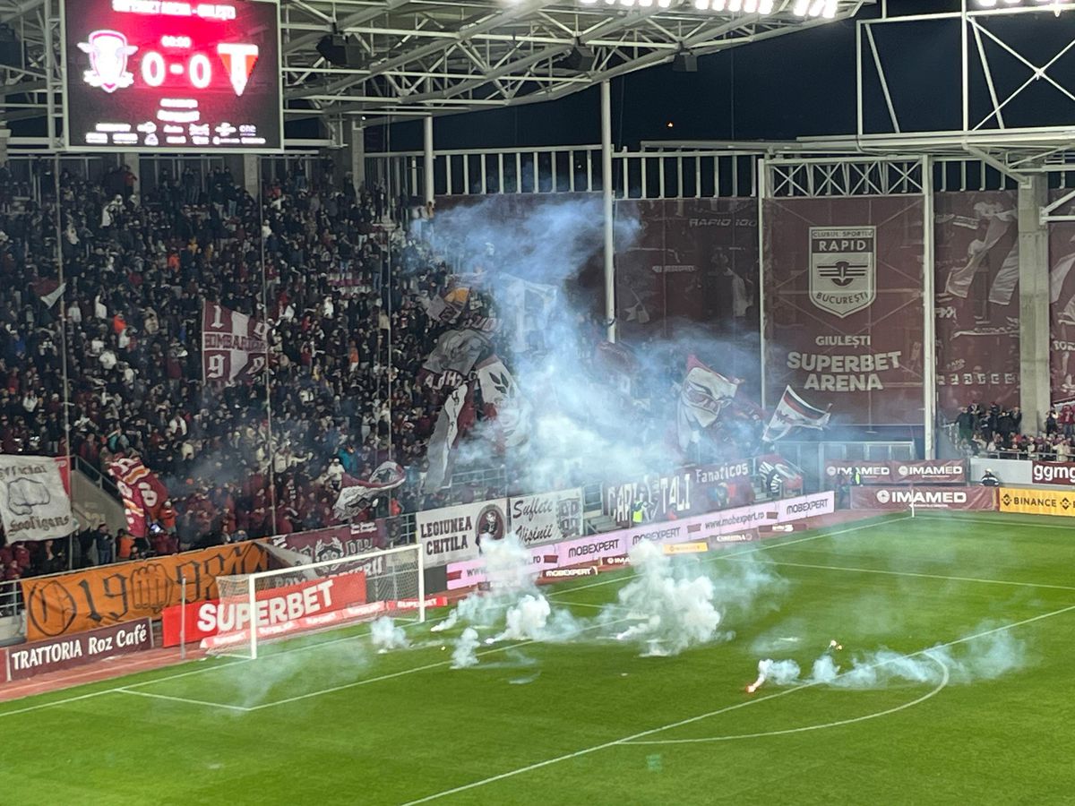 Ce a apărut în Peluza Nord din Giulești la meciul Rapid - UTA! Imaginea surprinsă de reporterul GSP