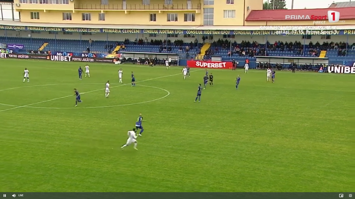 Golul marcat de Andrei Cordea în Unirea Slobozia - CFR Cluj