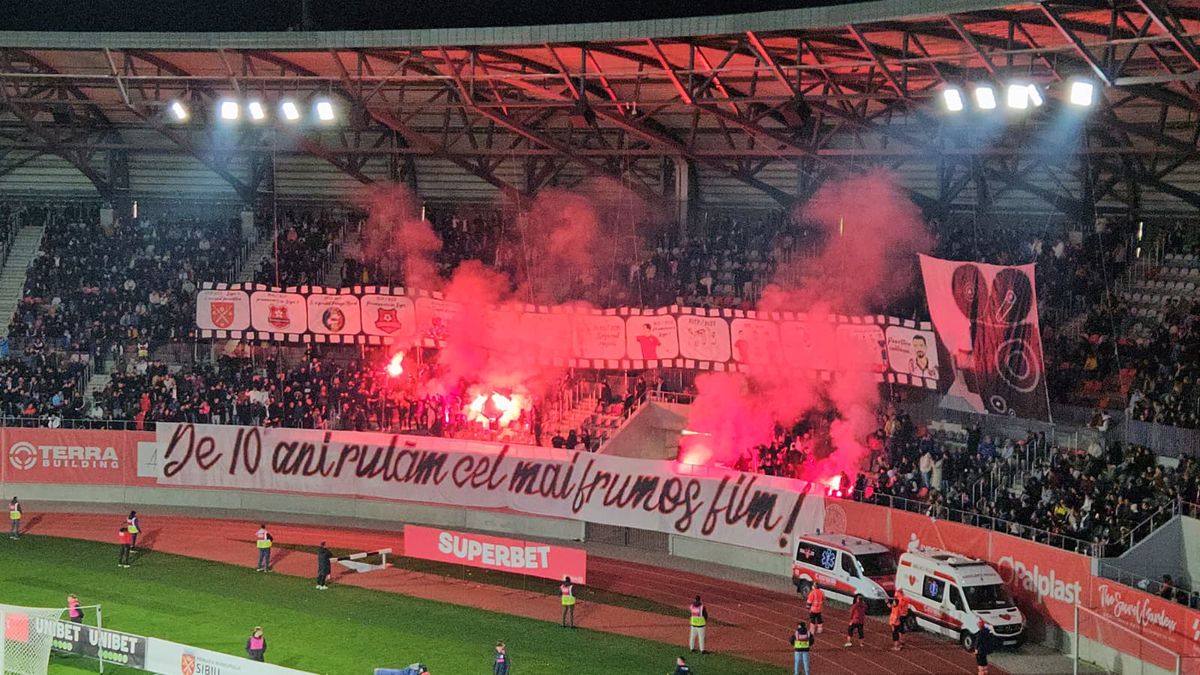 „De 10 ani rulăm cel mai frumos film!” » Scenografie aniversară la Hermannstadt - FCSB