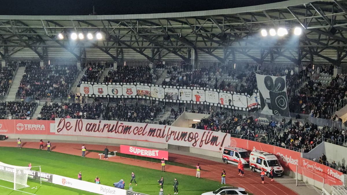 „De 10 ani rulăm cel mai frumos film!” » Scenografie aniversară la Hermannstadt - FCSB