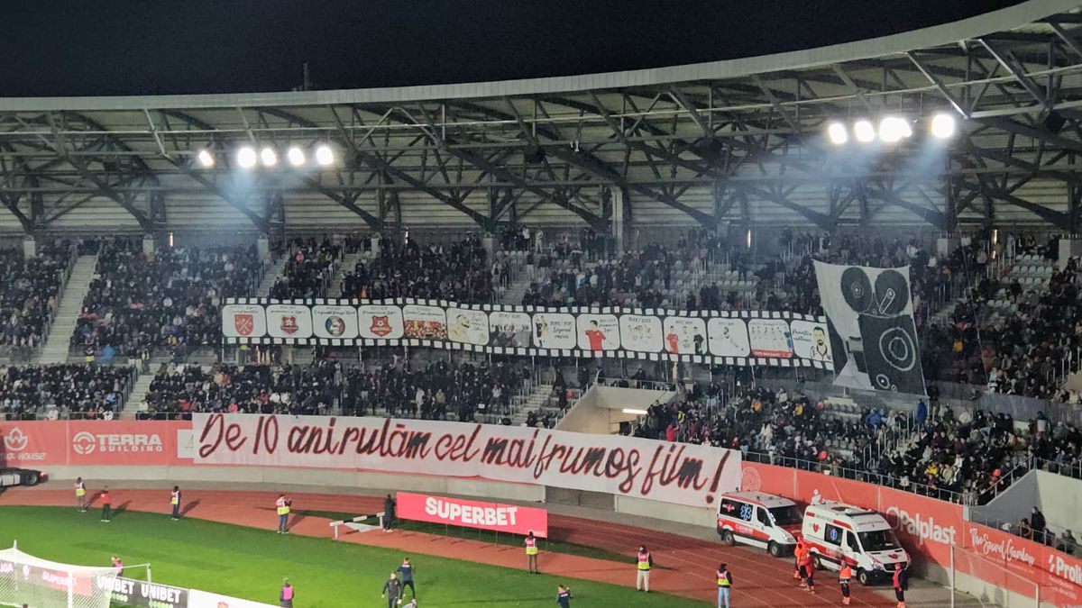 „De 10 ani rulăm cel mai frumos film!” » Scenografie aniversară la Hermannstadt - FCSB