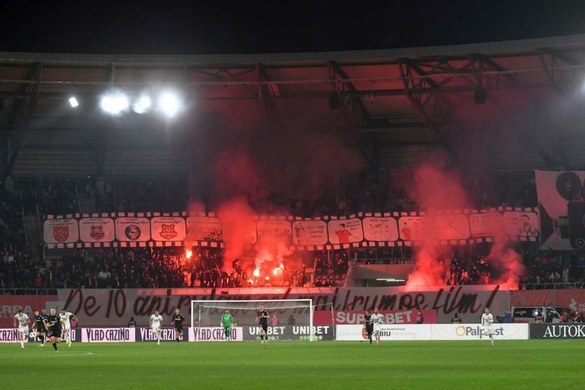 Scenografie spectaculoasă la Hermannstadt - FCSB: „De 10 ani rulăm același film” // foto: Cristi Preda (GSP.ro)