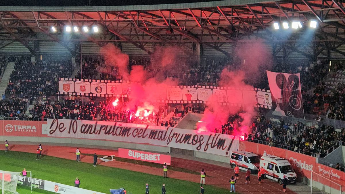 „De 10 ani rulăm cel mai frumos film!” » Scenografie aniversară la Hermannstadt - FCSB