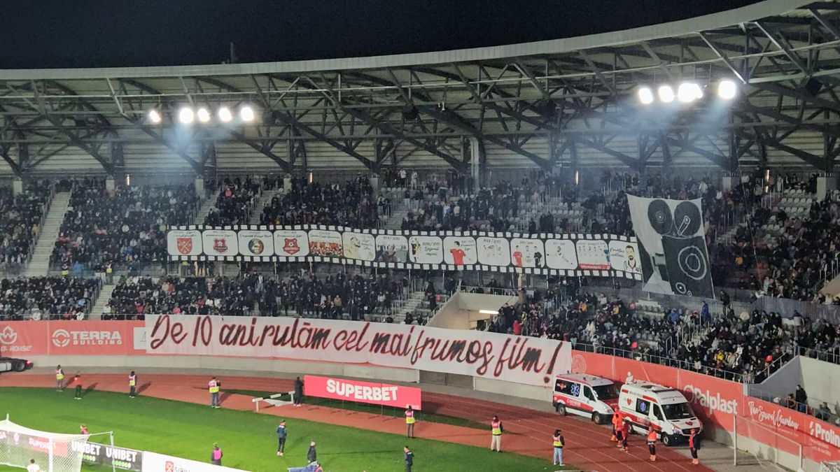 „De 10 ani rulăm cel mai frumos film!” » Scenografie aniversară la Hermannstadt - FCSB