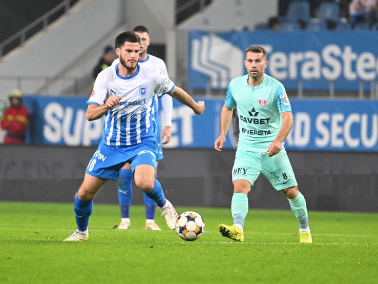 Tudor Băluță și Alin Roman în Universitatea Craiova - UTA, etapa #16, 9.11.2025 // foto: Facebook Craiova