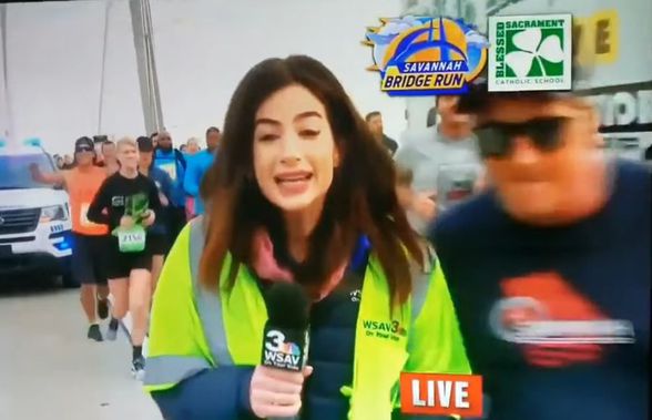 VIDEO Gest oribil la un maraton din SUA » Jurnalista Alex Bozarjian, pălmuită peste fund: „M-ai violat, m-ai făcut să mă simt ca un obiect”