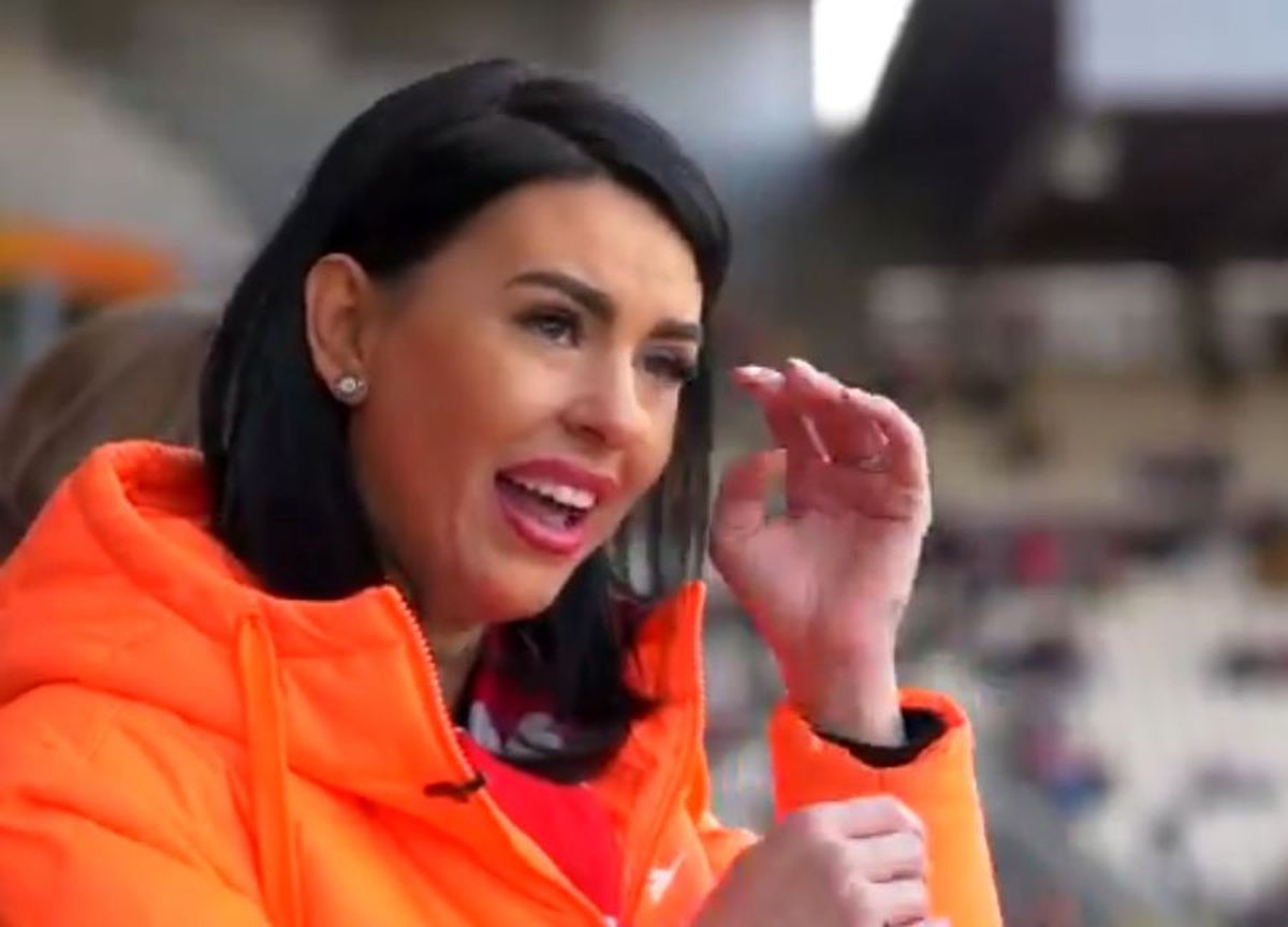 FOTO + VIDEO Andreea, soția lui Sergiu Hanca, a făcut din nou SHOW în Polonia » Imagini senzaționale cu „explozia” de bucurie de la ultimul meci