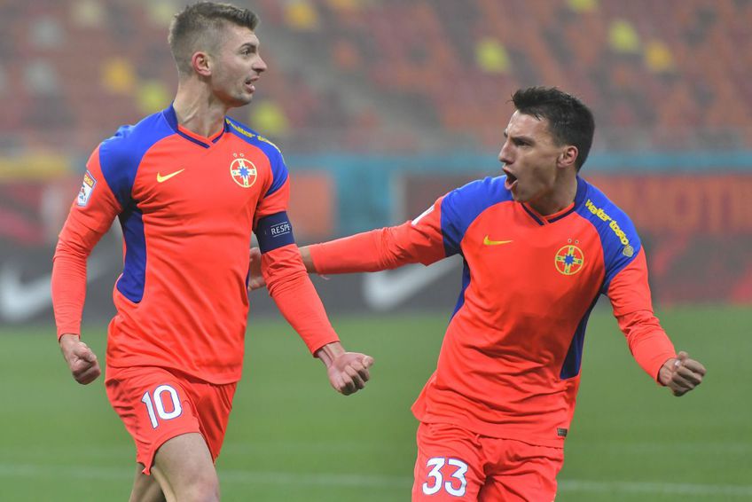Florin Tănase (stânga) a înscris o „dublă” în ultimul meci al FCSB-ului, 2-1 cu UTA // foto: Imago Images