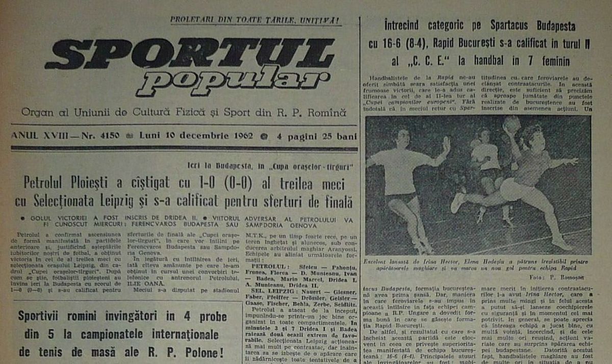 Mircea Dridea, imagini de colecție de la Petrolul