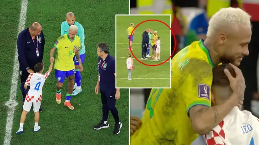 Foto: Twitter/@El_Futbolesque Imaginea Mondialului » Cine l-a consolat pe Neymar, imediat după fluierul final al partidei Croația - Brazilia