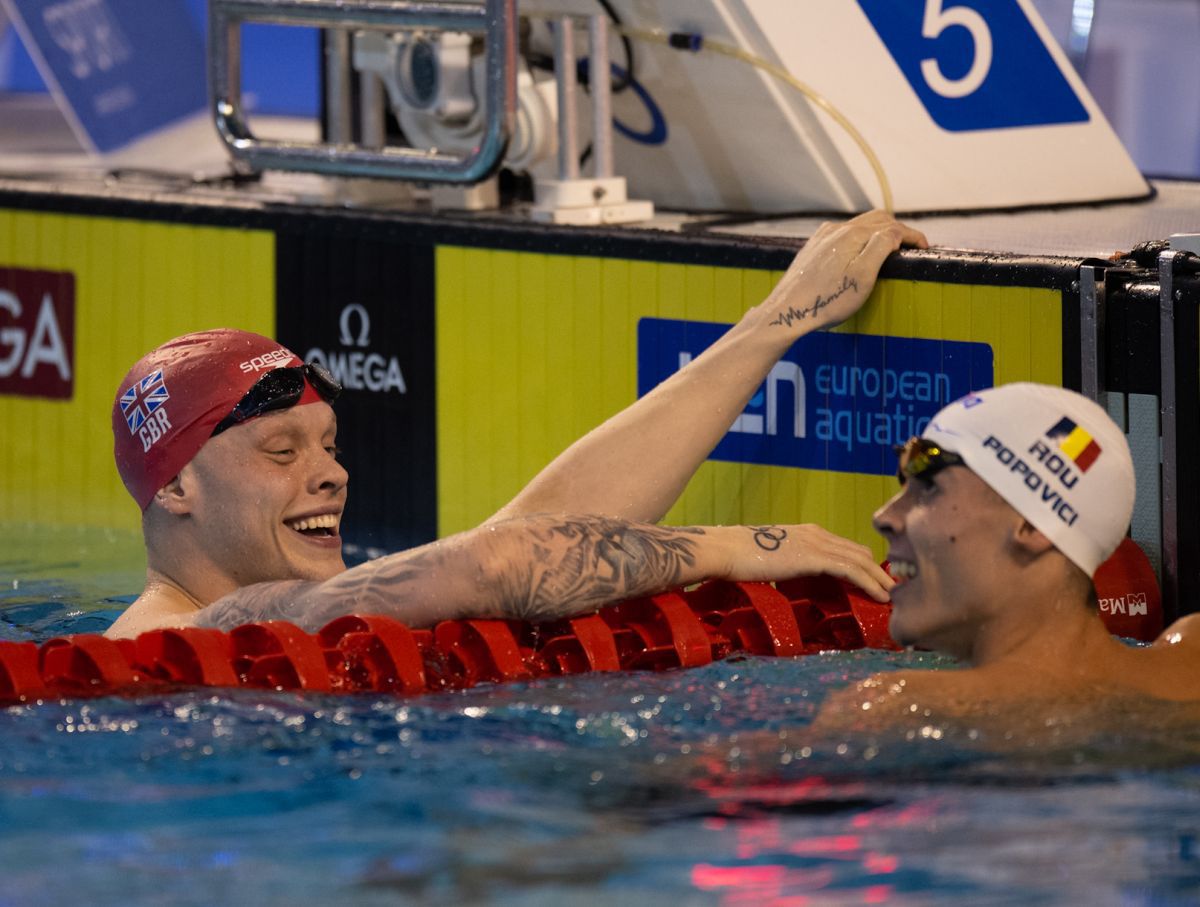 David Popovici, medalie de bronz în proba de 100 m liber la Campionatele Europene în bazin scurt » Robert Badea, locul 5 la 400 m mixt