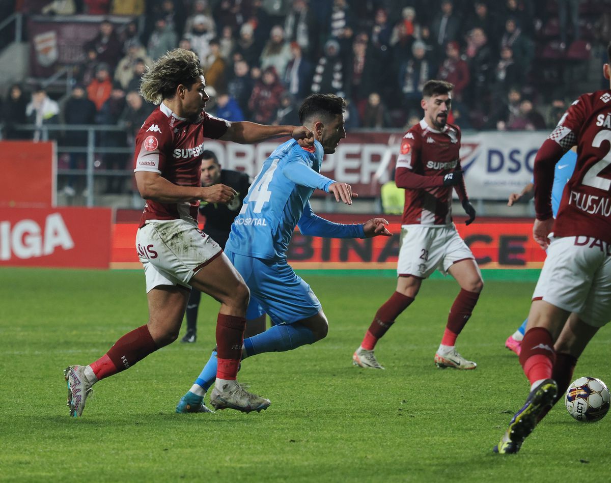 Rapid București - FC Voluntari - cele mai tari imagini ale duelului din Giulești - 12 decembrie 2023