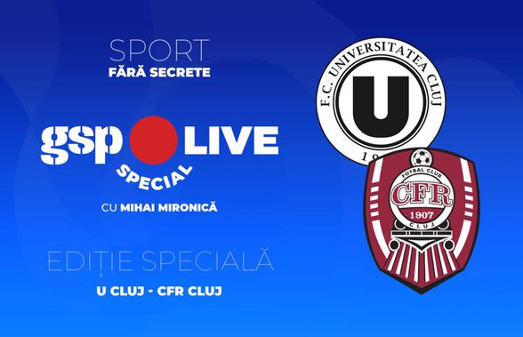 GSP Live Special » Derby-ul U Cluj - CFR Cluj se joacă și în studio! Mihai Mironică îi „arbitrează” pe Cristi Bud și Adrian Falub