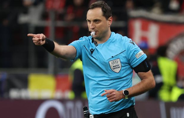 UEFA a delegat la FCSB - Feyenoord un arbitru care a fost implicat în două dintre cele mai rușinoase înfrângeri suferite de roș-albaștri