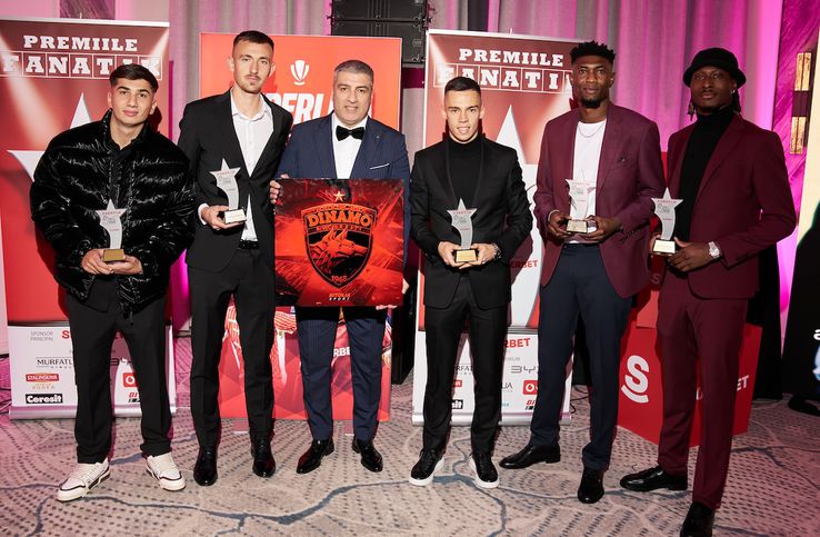 Musi, Stoinov, Cîrjan, Boateng și Karamoko la Gala Fanatik / foto: Silviu Enache