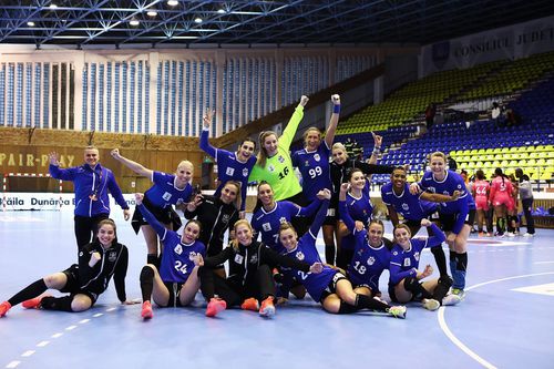 Brăilencele exultă după prima lor victorie în grupele EHF European League FOTO Sorin Pană (Brăila)