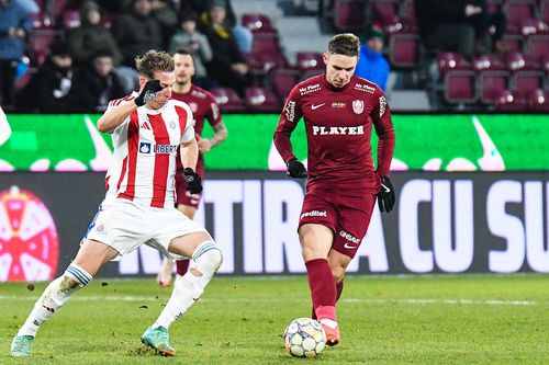 Diego Zivulic, în stânga, într-un meci cu CFR Cluj // foto: Imago Images