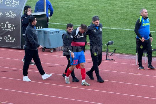 Darius Olaru a ieșit accidentat în meciul cu Hamburg/ Foto: GSP
