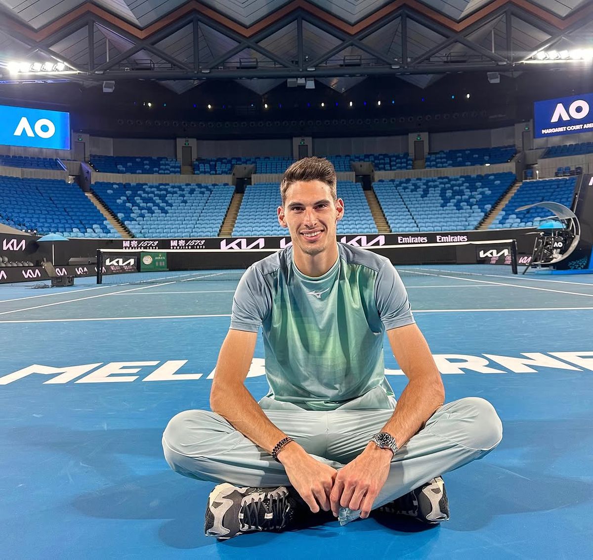 Cum au fost surprinși Victor Cornea și Andreea Bălan pe holurile sălii polivalente din Craiova, în ziua eșecului din Cupa Davis