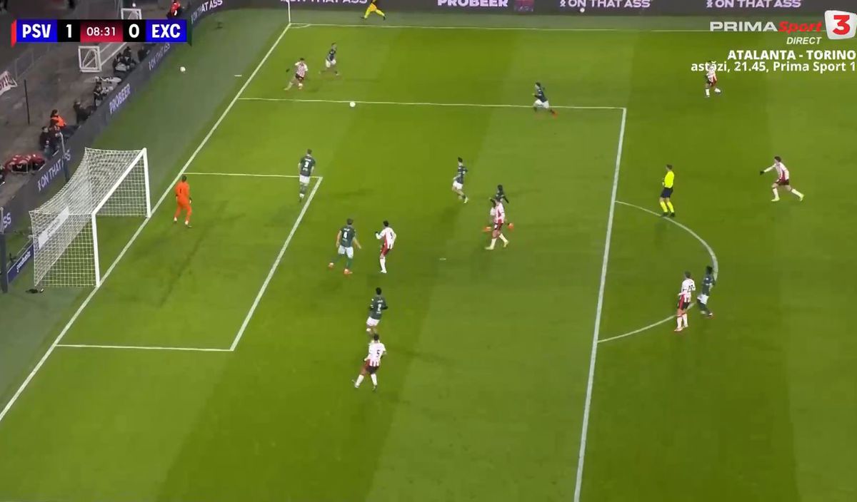 Dennis Man, pasă de gol în PSV - Excelsior