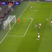 Dennis Man, pasă de gol în PSV - Excelsior // FOTO: captură Prima Sport