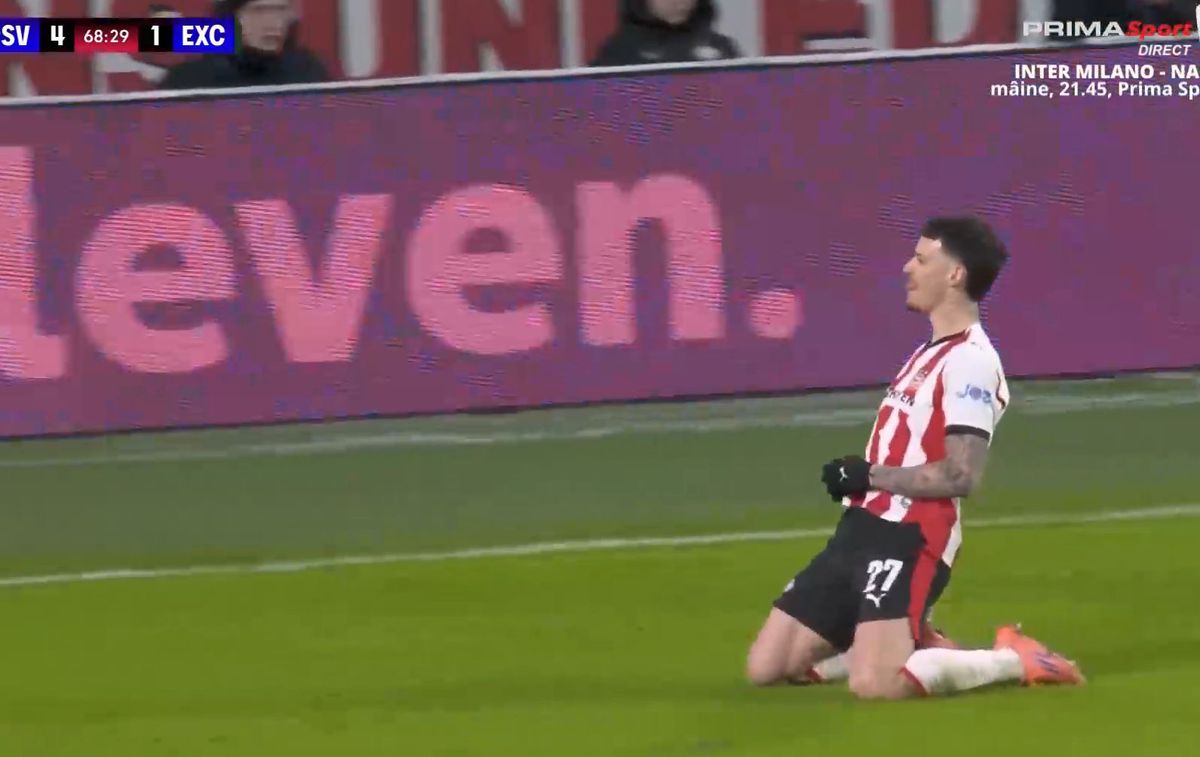 Dennis Man începe 2026 în forță! Gol și pasă decisivă, PSV și-a DEMOLAT adversara