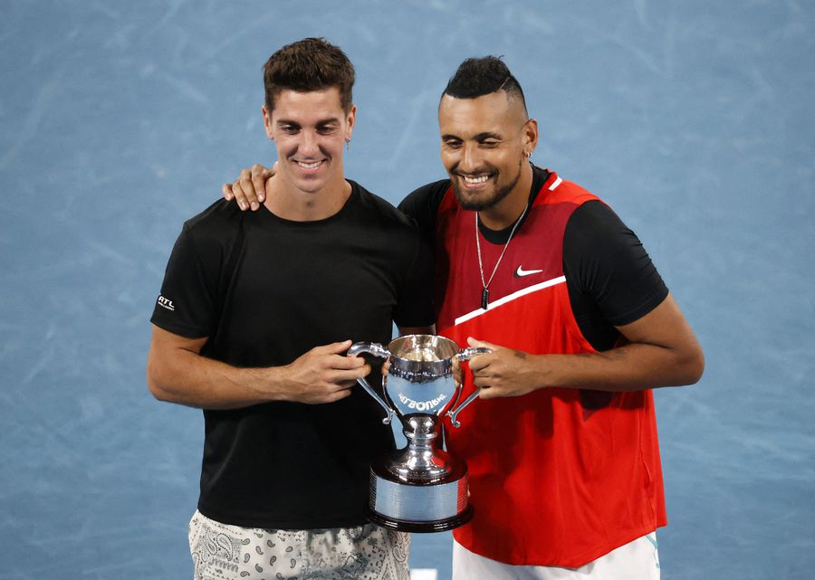 Thanasi Kokkinakis și Nick Kyrgios, câștigători la proba de dublu de la Australian Open 2022 / Reuters Nick Kyrgios, anunț despre participarea la Australian Open