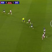 Dennis Man, gol în PSV - Excelsior // FOTO: captură Prima Sport