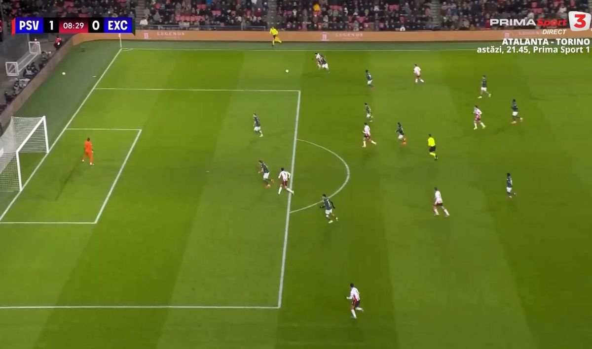 Dennis Man, pasă de gol în PSV - Excelsior