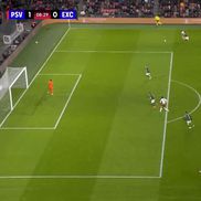 Dennis Man, pasă de gol în PSV - Excelsior // FOTO: captură Prima Sport