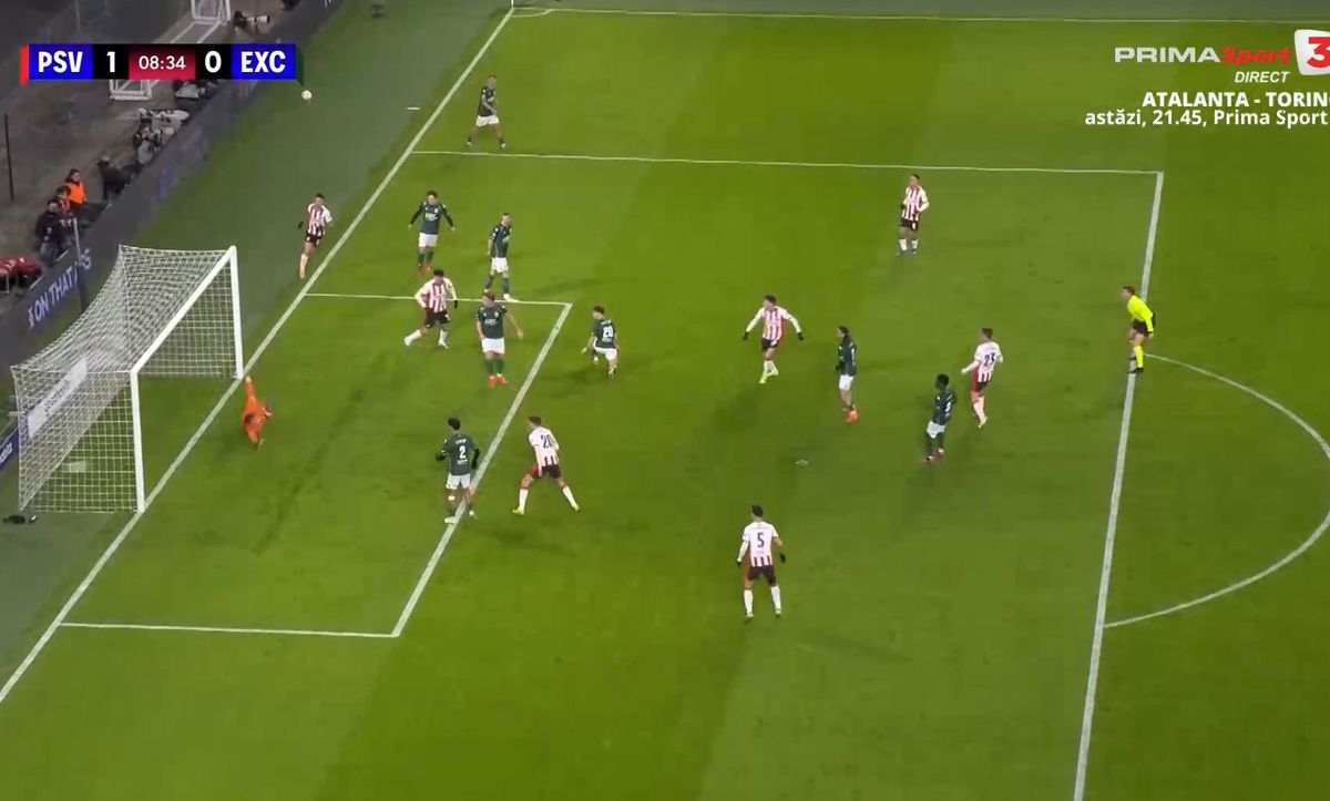 Dennis Man, pasă de gol în PSV - Excelsior