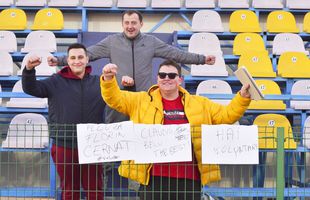 Poza sezonului în Liga 1? Galeria celor de la Voluntari, show total cu Dinamo: „Peluza Florin Cernat”