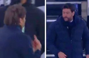 VIDEO Gest șocant al lui Conte în direcția președintelui lui Juventus » Replica lui Agnelli: „Dispari, nenorocitule!"