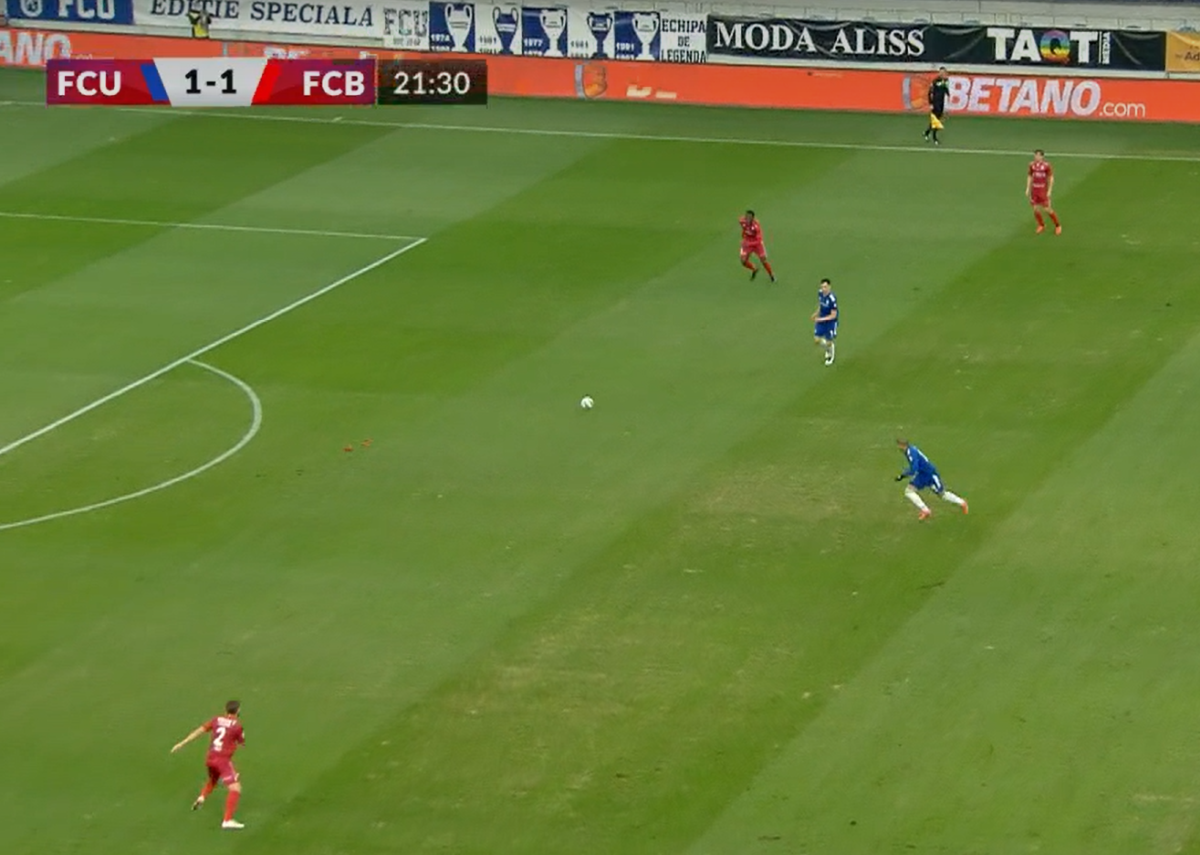 Jucătorul dorit de Becali a comis-o: eroare uriașă în primul meci al zilei din Liga 1
