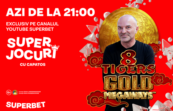 Capatos premiază și azi participanții la show, live-ul de la 21 pe canalul de Youtube Superbet!