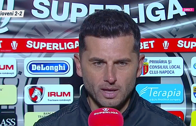 Dică, reacție surprinzătoare după ce a scăpat victoria cu U Cluj: „N-am pierdut, suntem în grafic!”