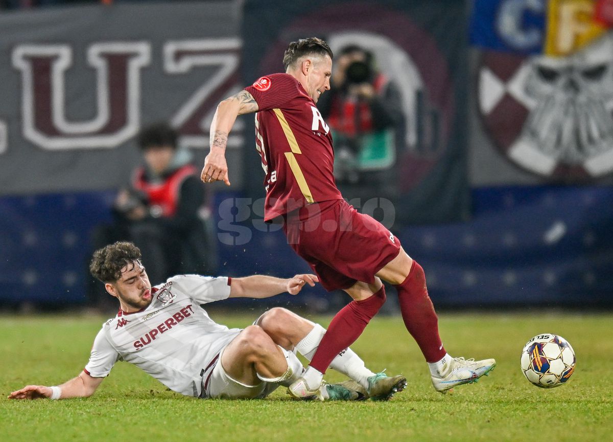 Fotbalistul dorit de Mutu la CFR Cluj, în tribune la înfrângerea cu Rapid » Cum l-au surprins reporterii GSP