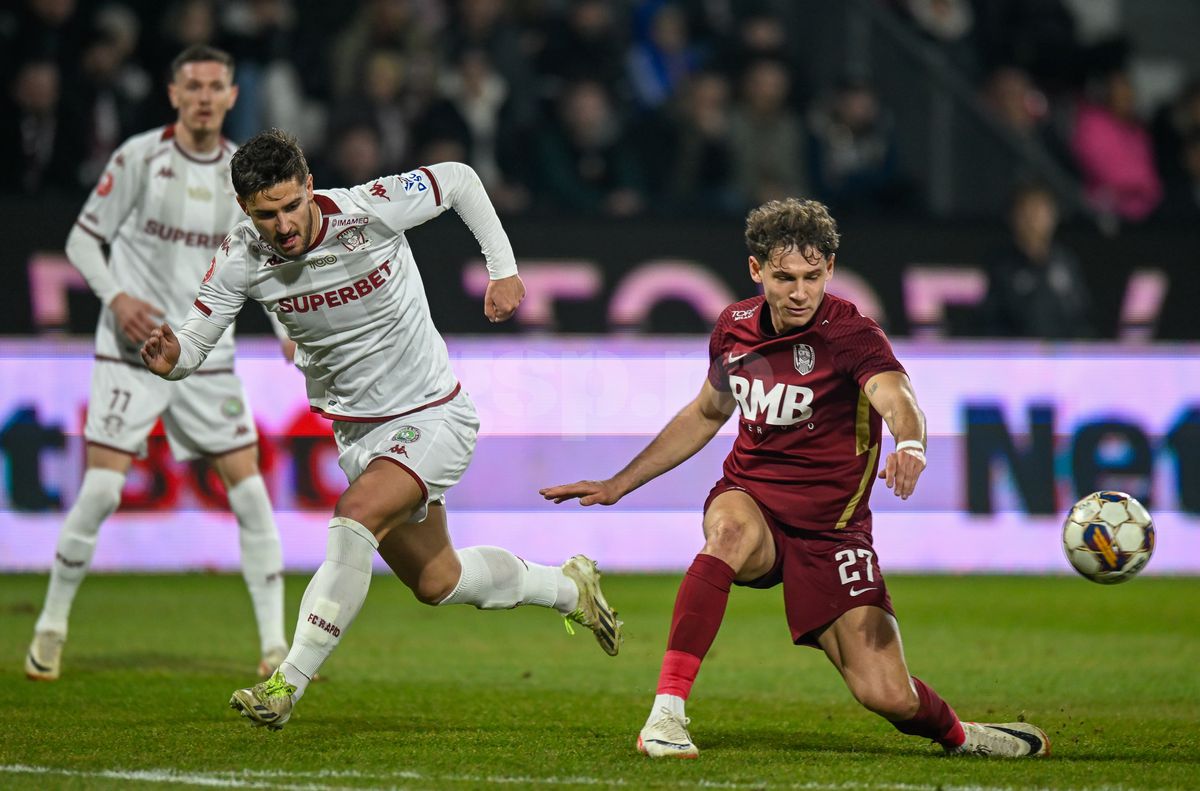 Fotbalistul dorit de Mutu la CFR Cluj, în tribune la înfrângerea cu Rapid » Cum l-au surprins reporterii GSP