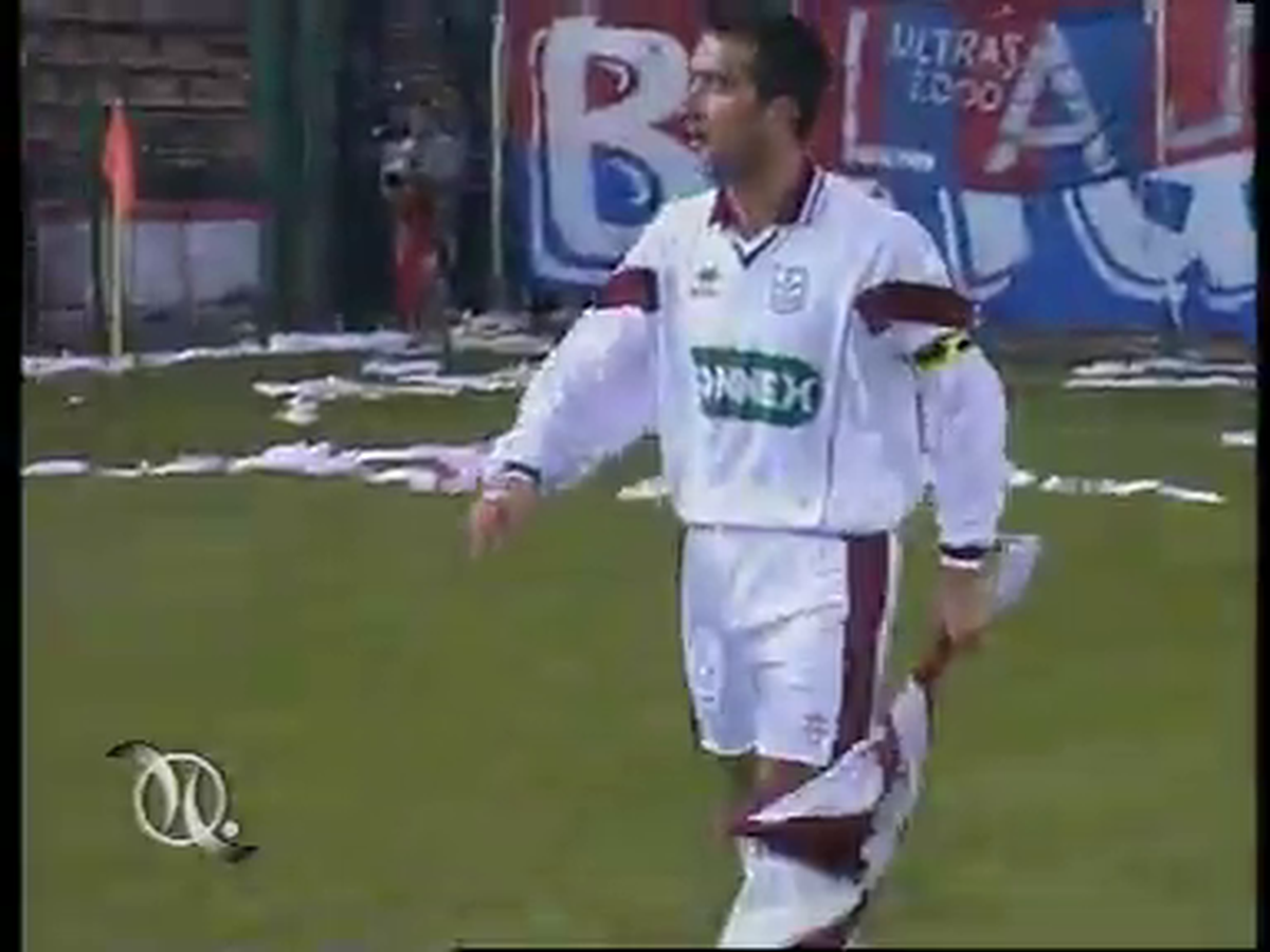 Răzvan Lucescu - steag Rapid vs Steaua, pe Ghencea