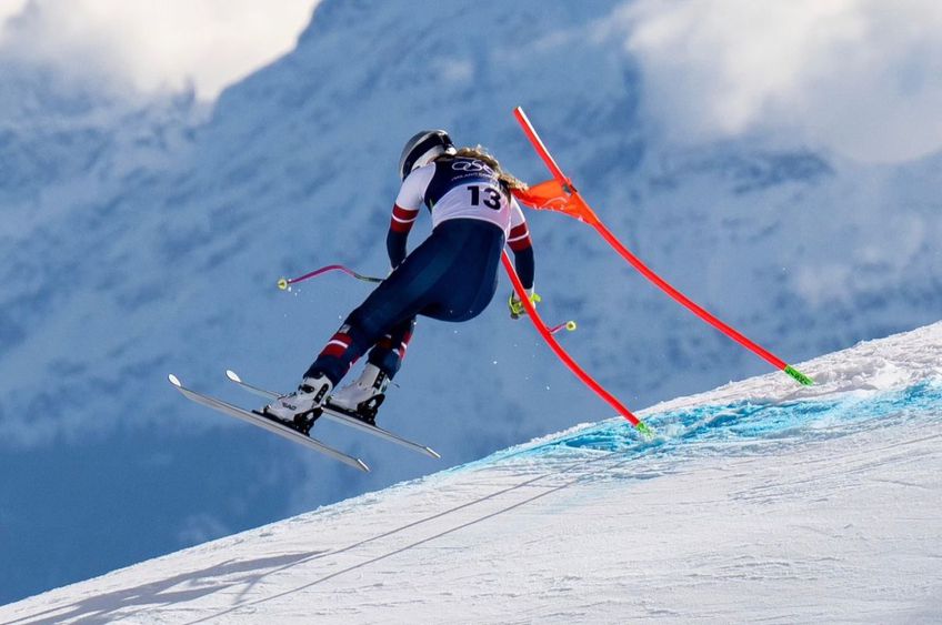 Lindsey Vonn a postat imaginea cu momentul care a provocat căzătura teribilă. Foto: Facebook